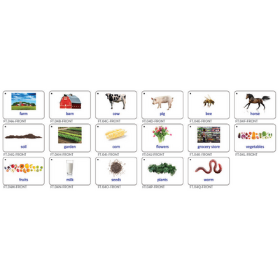 Farm Word Cards English