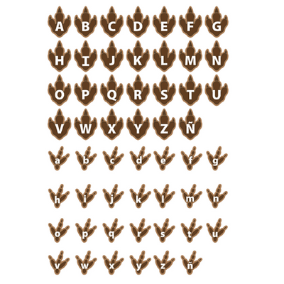 Dino Footprints with Letters