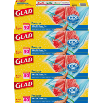 Glad Storage Zipper Bags Gallon Size