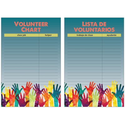 Volunteer Chart in English and Spanish
