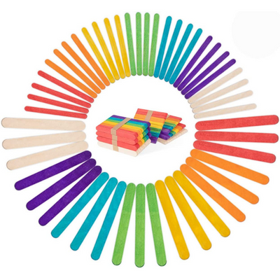 Colored Wood Craft Sticks