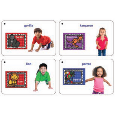 Charade Cards (Gorilla, Kangaroo, Lion, Parrot)