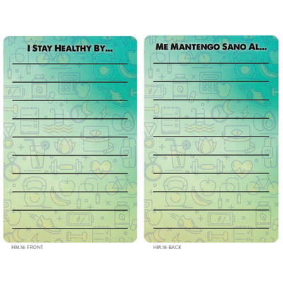 "I Stay Healthy By" Reflection Chart English/Spanish
