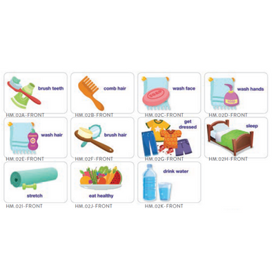 Healthy Routine Cards in English