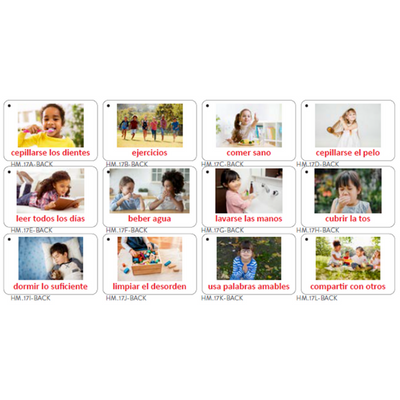 Good Hygiene Cards in Spanish