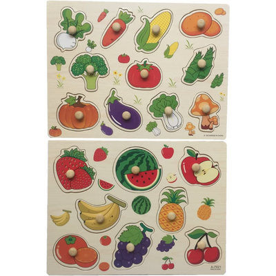 Fruit and Vegetables Peg Puzzle