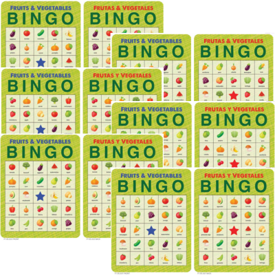 Food Product Bingo Cards